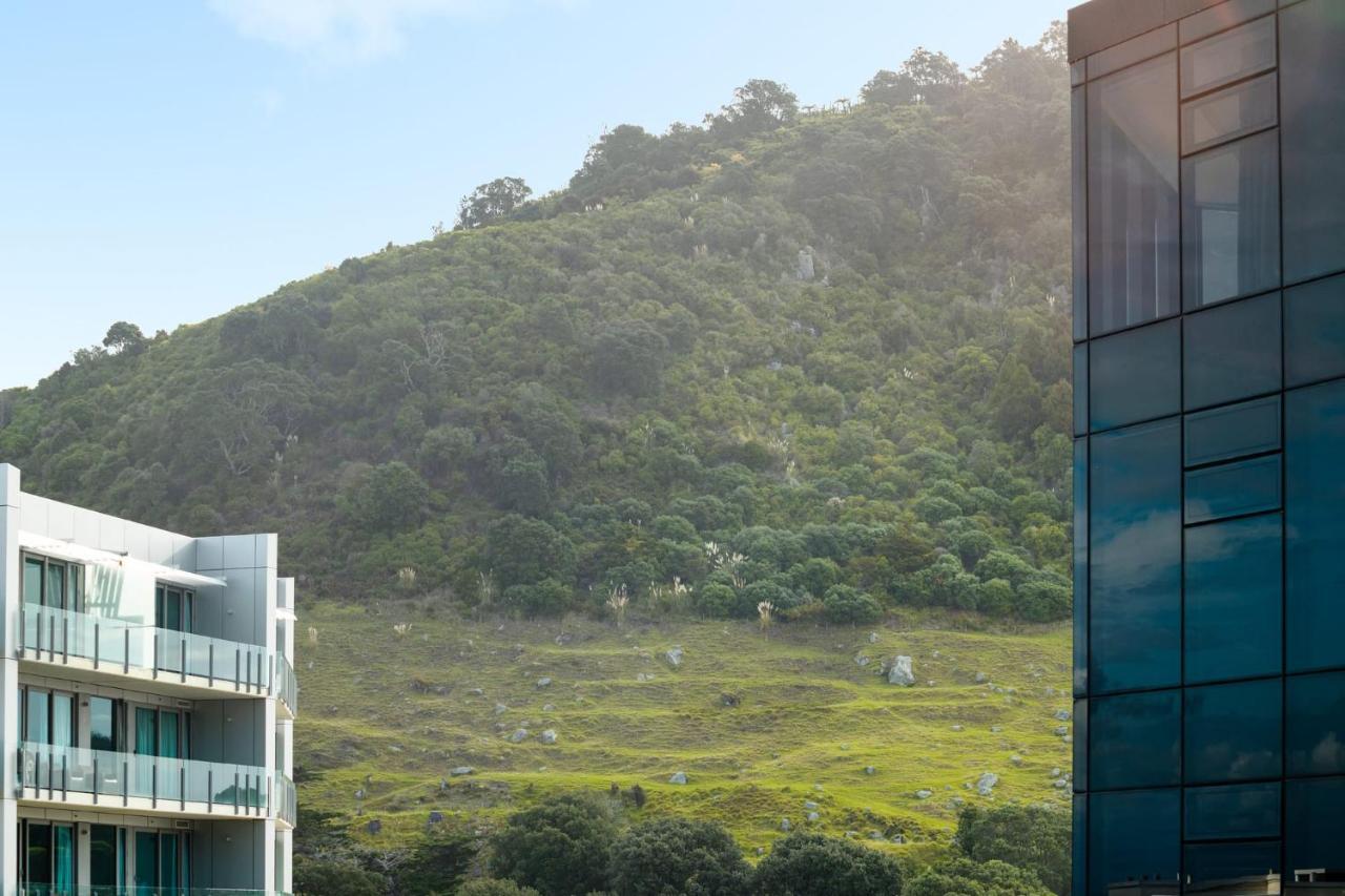 Superb Elevated Views Of Harbour With Heated Pool, Gym & Parking Lägenhet Mount Maunganui Exteriör bild